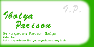 ibolya parison business card